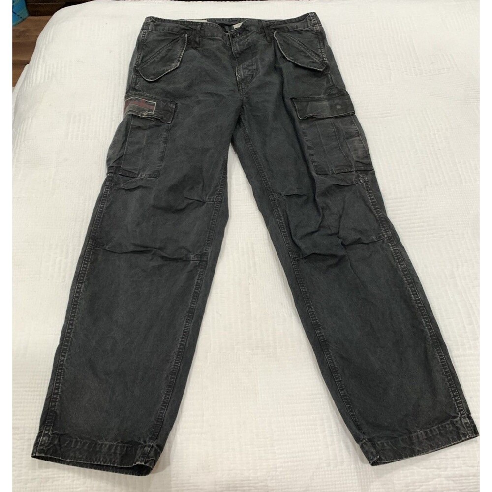Ralph Lauren Denim Supply Military American British Flag Cargo Pants 38 Distress
